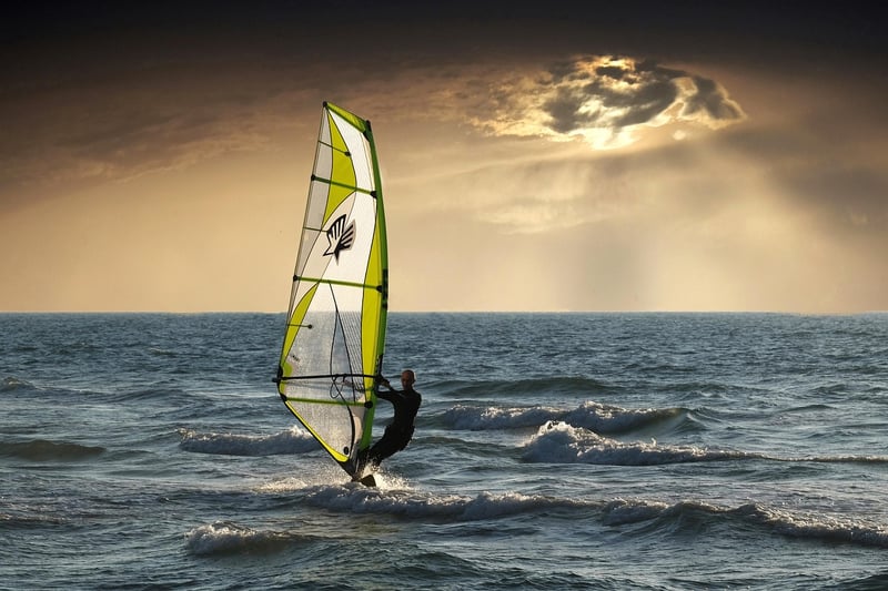 Surfing at Sunset